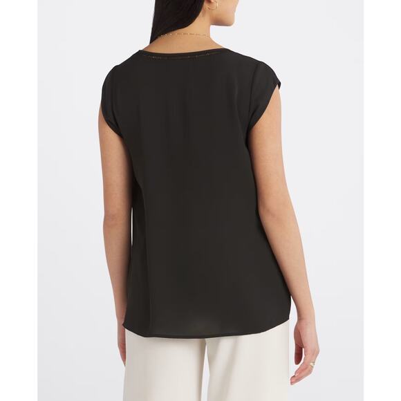 Les‎ Serein Tara Lattice Trim Blouse – Black, XL, StitchFix, NWT - Picture 2 of 7